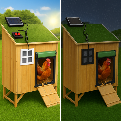 Automatische Hühnerklappe mit Fernbedienung und Lichtsensor | CluckMate