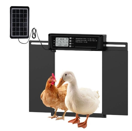 Automatische Hühnerklappe mit Solarpanel und Fernbedienung | HenSlide
