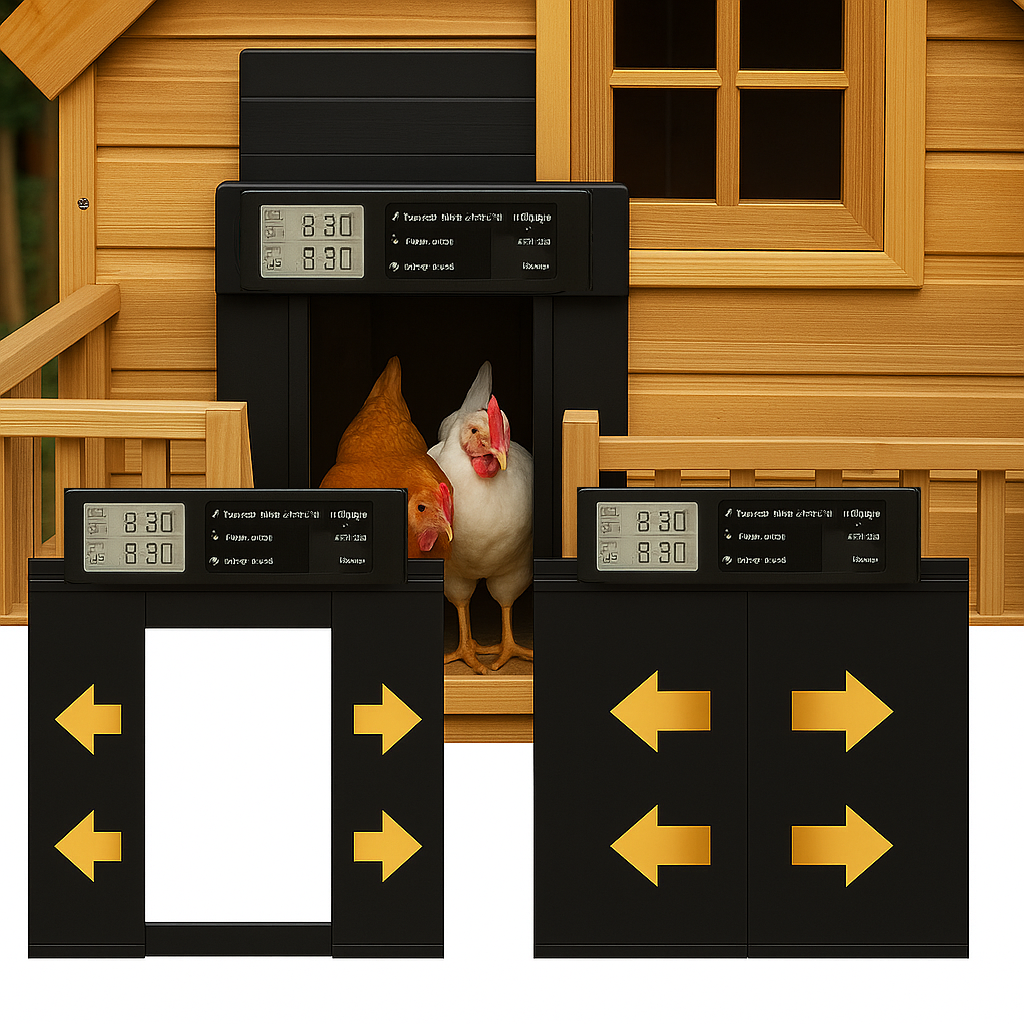 Automatische Hühnerklappe mit Solarpanel und Fernbedienung | HenSlide