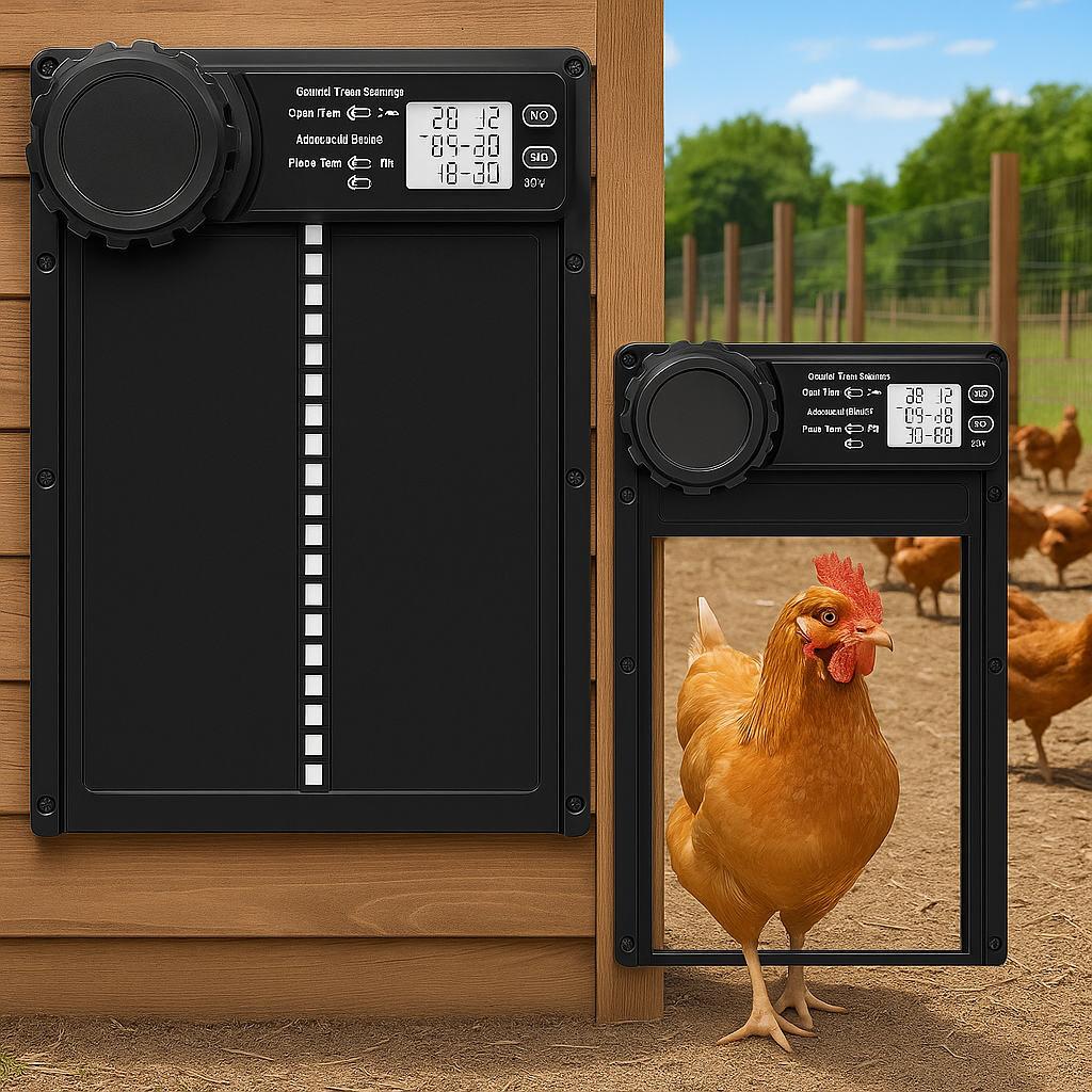 Automatische Hühnerklappe ohne Strom oder Verkabelung | CoopGuard