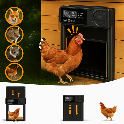 Automatische Hühnerklappe ohne Strom oder Verkabelung | CoopGuard
