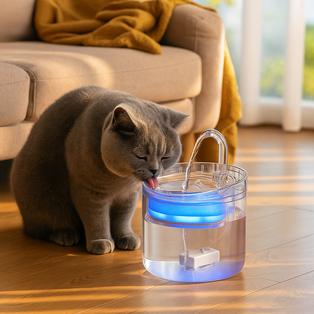 Automatischer Trinkbrunnen mit Sensor für Katzen und Hunde | Visilo