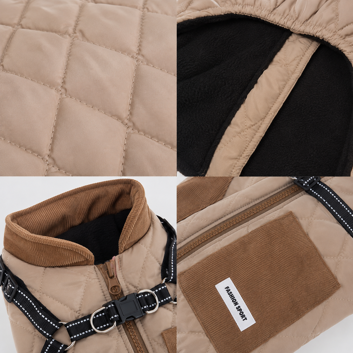 Balto | Hundejacke mit Fleece und Geschirr