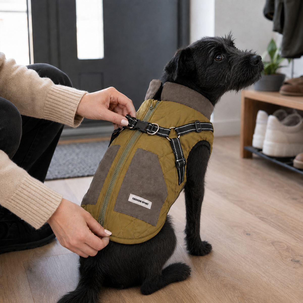 Balto | Hundejacke mit Fleece und Geschirr