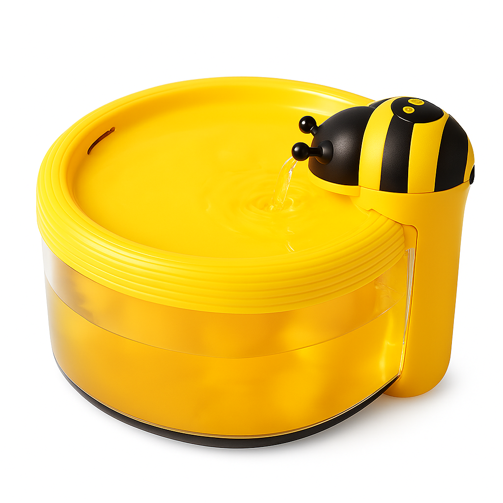 Mara | Haustier-Trinkbrunnen für Hunde und Katzen – Frisches Wasser im Bienen-Design