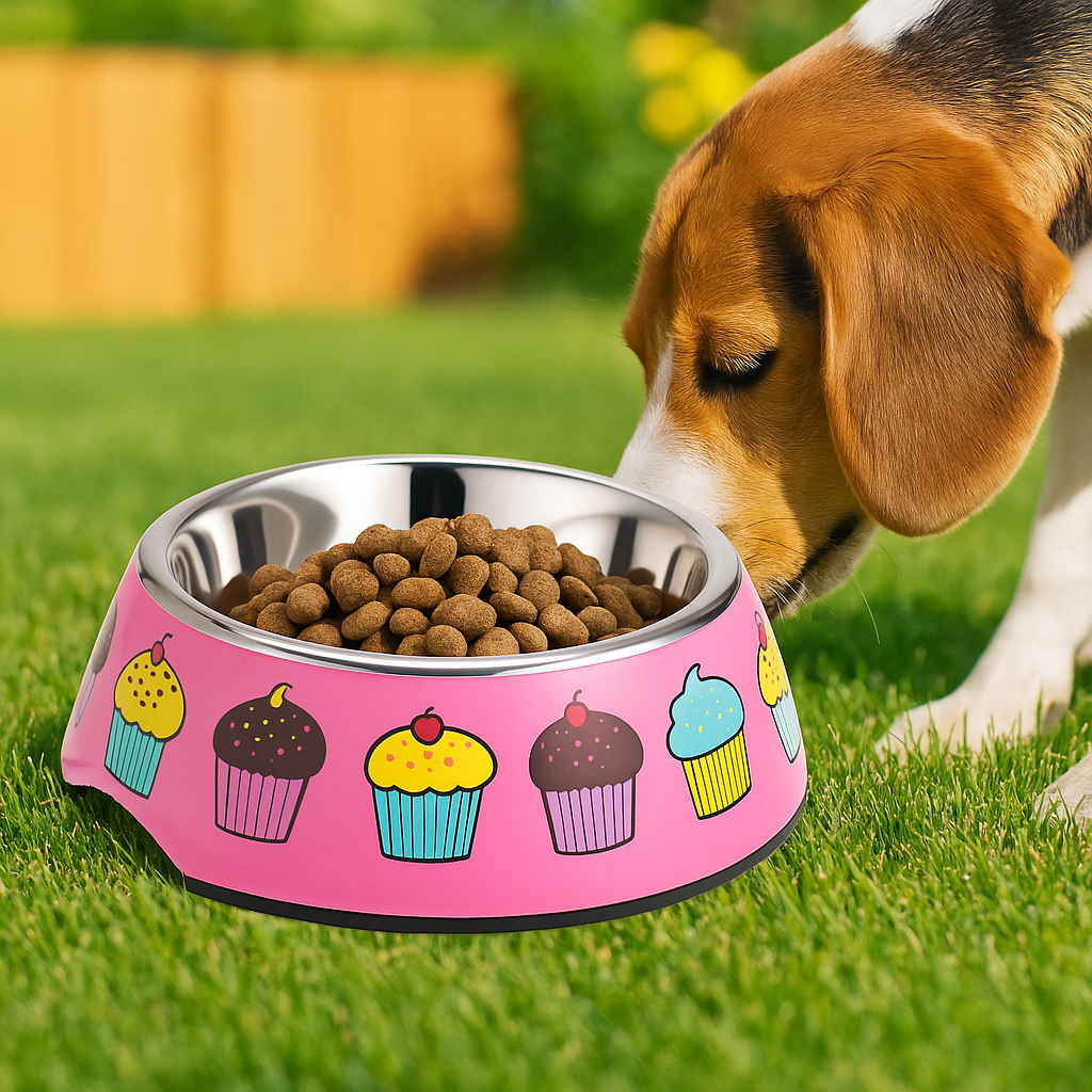 Nayka | Futterschale aus Edelstahl für Hunde & Katzen – mit bunten Mustern