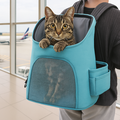 Kiko | Haustier Tragerucksack mit Netzfenster für kleine Hunde und Katzen