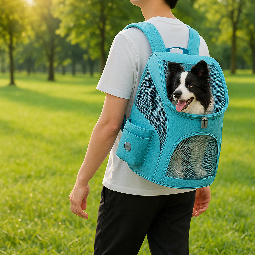 Kiko | Haustier Tragerucksack mit Netzfenster für kleine Hunde und Katzen