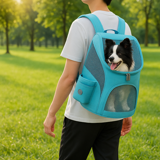 Kiko | Haustier Tragerucksack mit Netzfenster für kleine Hunde und Katzen