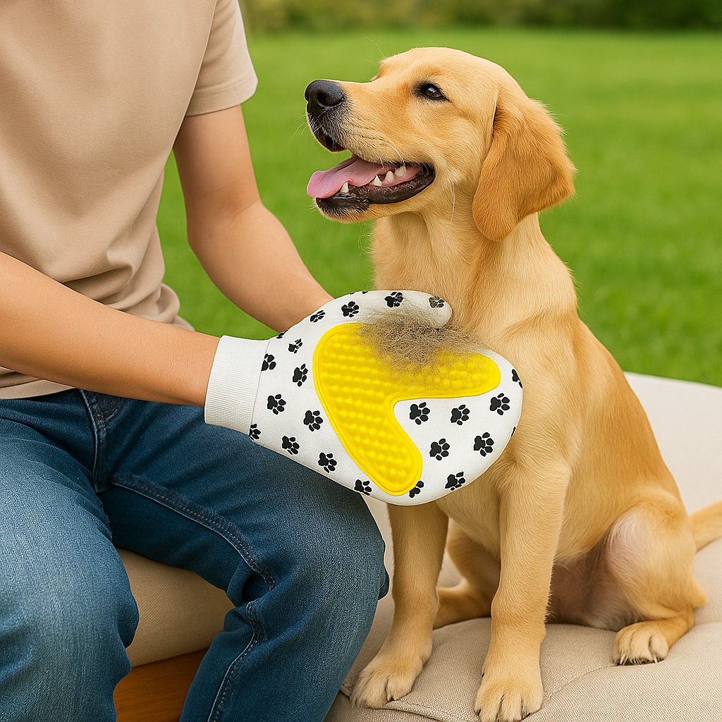 Rufi | Haustierpflege Handschuh für Hunde und Katzen zur Fellpflege und Massage