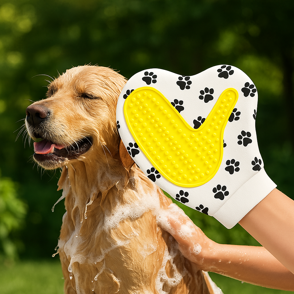 Rufi | Haustierpflege Handschuh für Hunde und Katzen zur Fellpflege und Massage