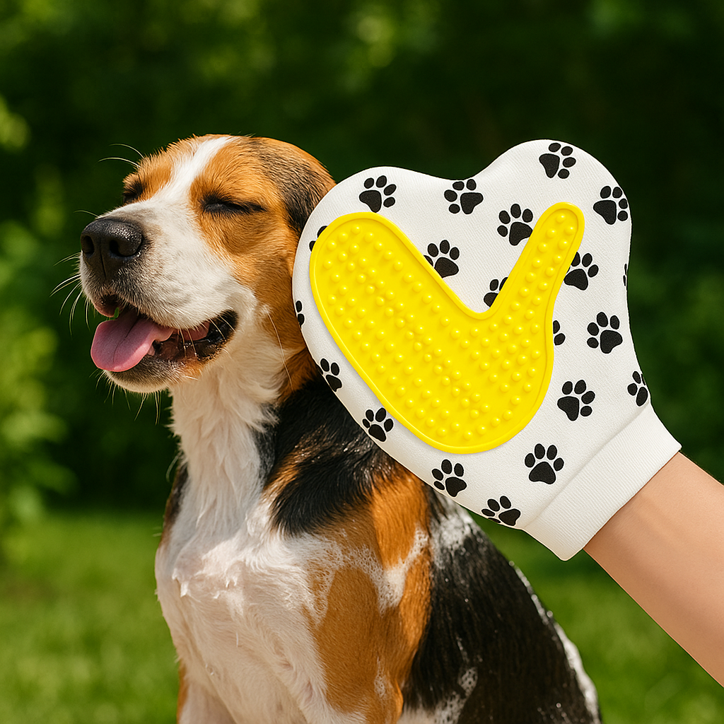 Rufi | Haustierpflege Handschuh für Hunde und Katzen zur Fellpflege und Massage