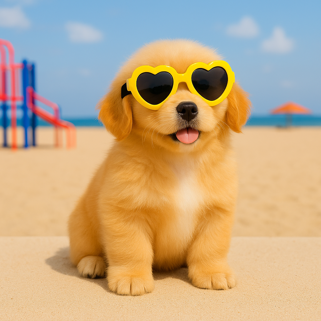 Carrie | Hundebrille in Herzform mit UV-Schutz und verstellbarem Band