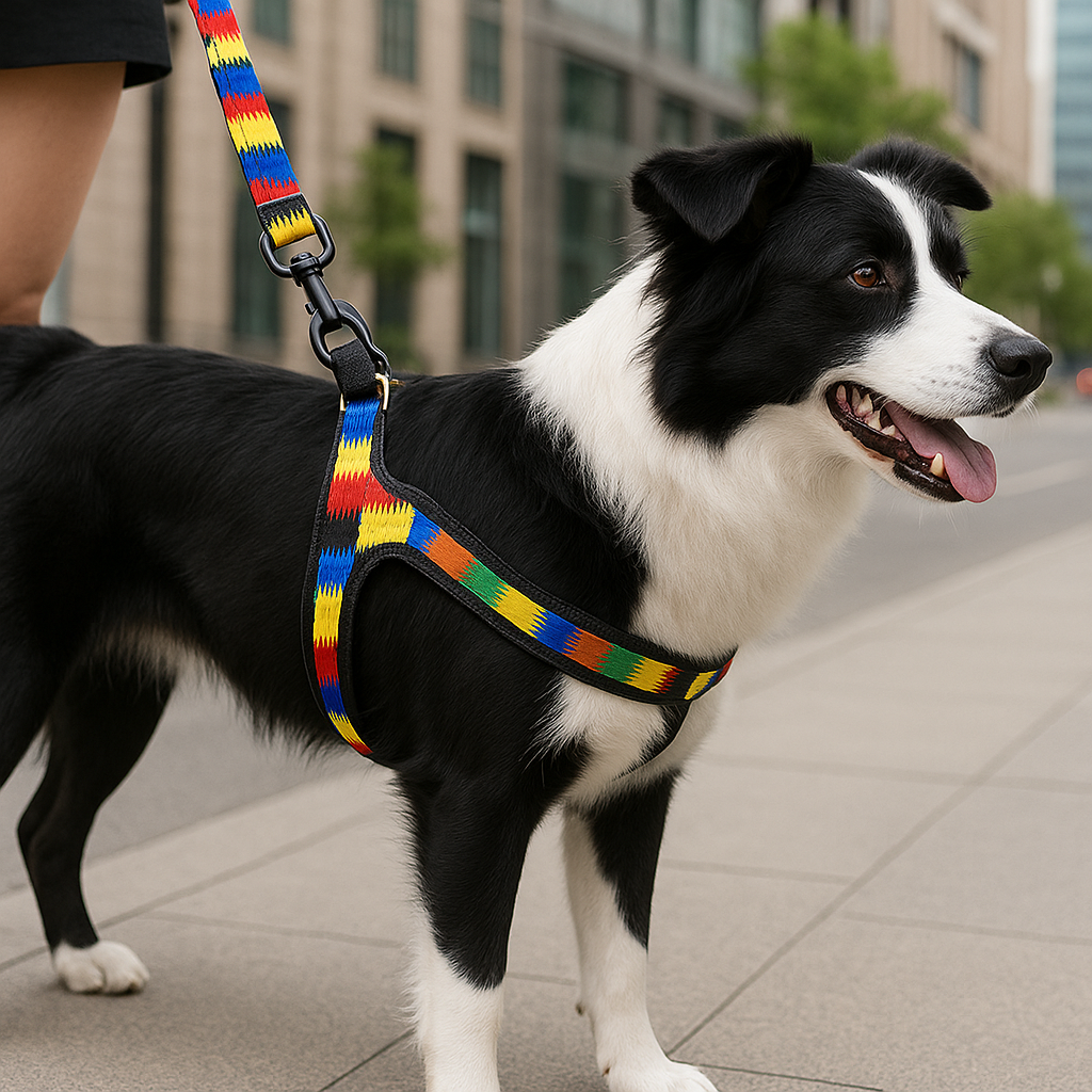 Jolo | Hundegeschirr mit Leine – verstellbar und farbenfroh für kleine und mittelgroße Hunde