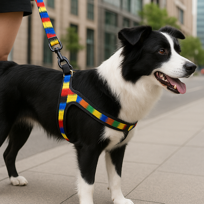 Jolo | Hundegeschirr mit Leine – verstellbar und farbenfroh für kleine und mittelgroße Hunde