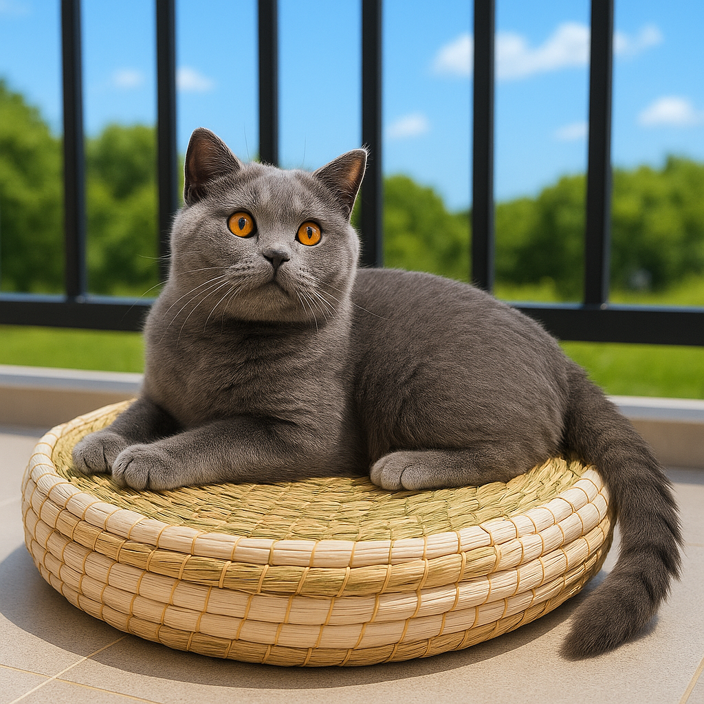 Carlo | Katzennest rund und handgefertigt aus Naturmaterialien – weich und natürlich
