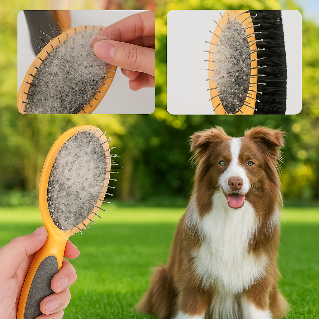 Calo | Zweiseitige Fellbürste für Hunde & Katzen – Für gepflegtes, glänzendes Fell