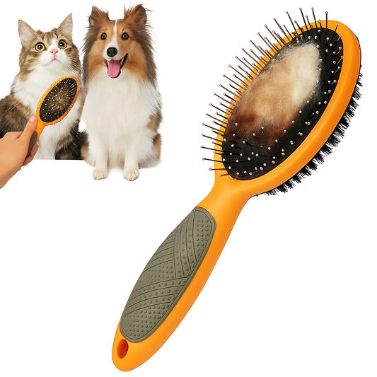 Calo | Zweiseitige Fellbürste für Hunde & Katzen – Für gepflegtes, glänzendes Fell