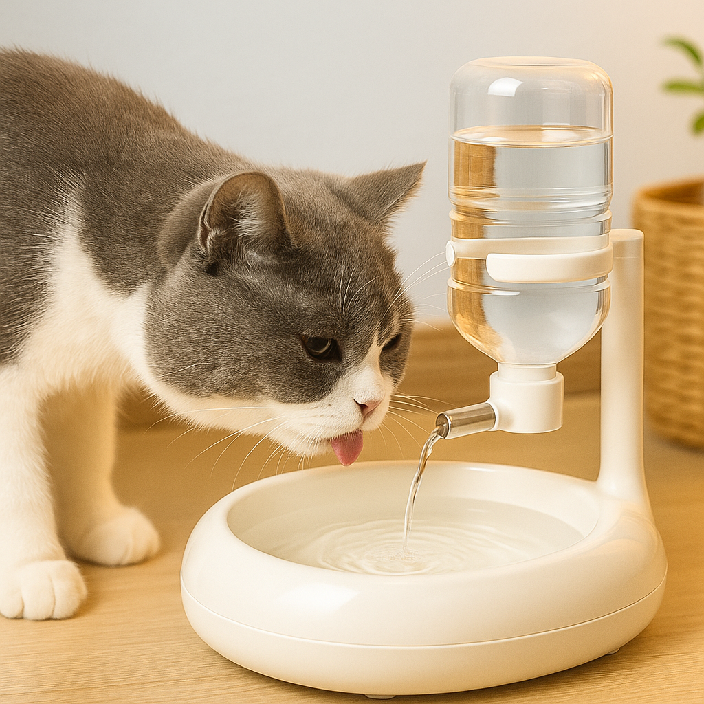 Gary | Automatischer Futter und Wasserspender für Hunde und Katzen mit Doppeltank