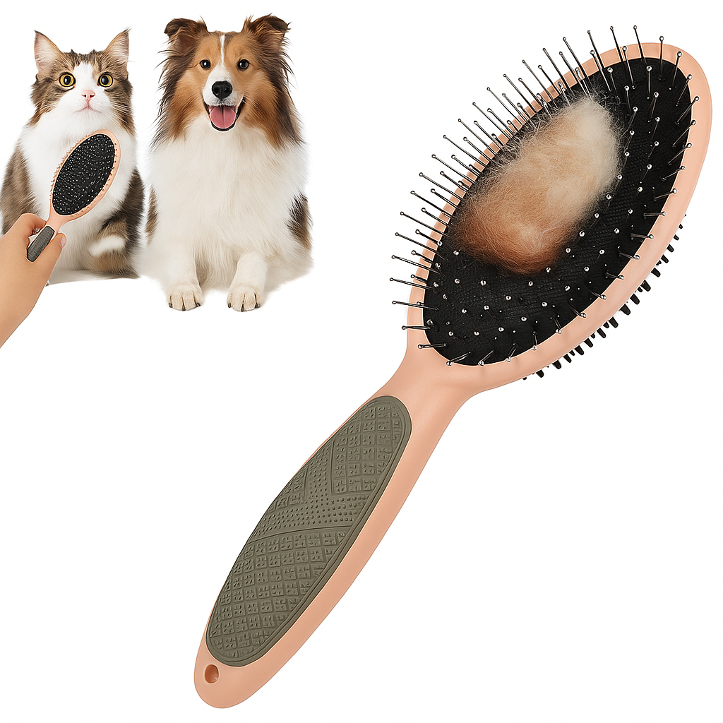 Calo | Zweiseitige Fellbürste für Hunde & Katzen – Für gepflegtes, glänzendes Fell