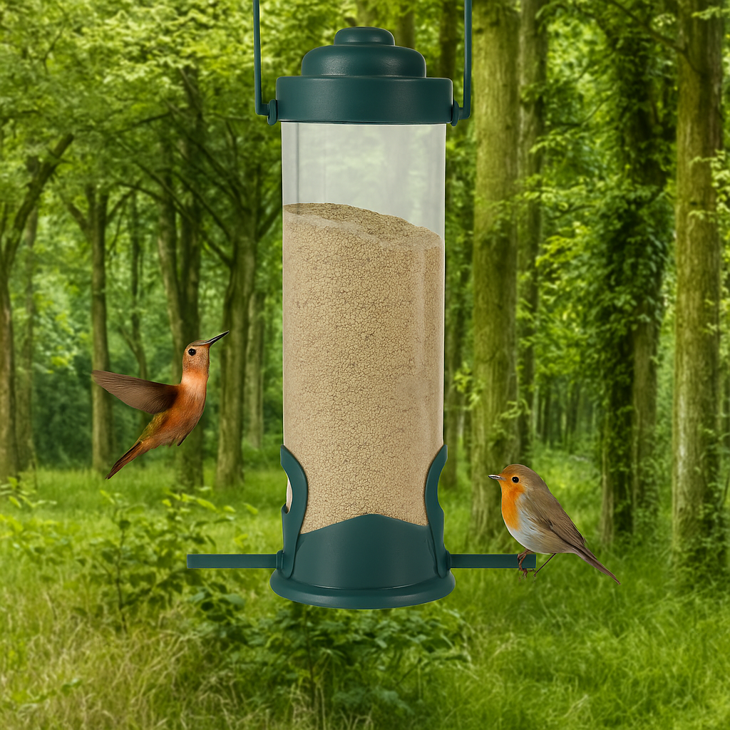 Garry | Vogelfutterspender für Garten – Eichhörnchensicher & sauber