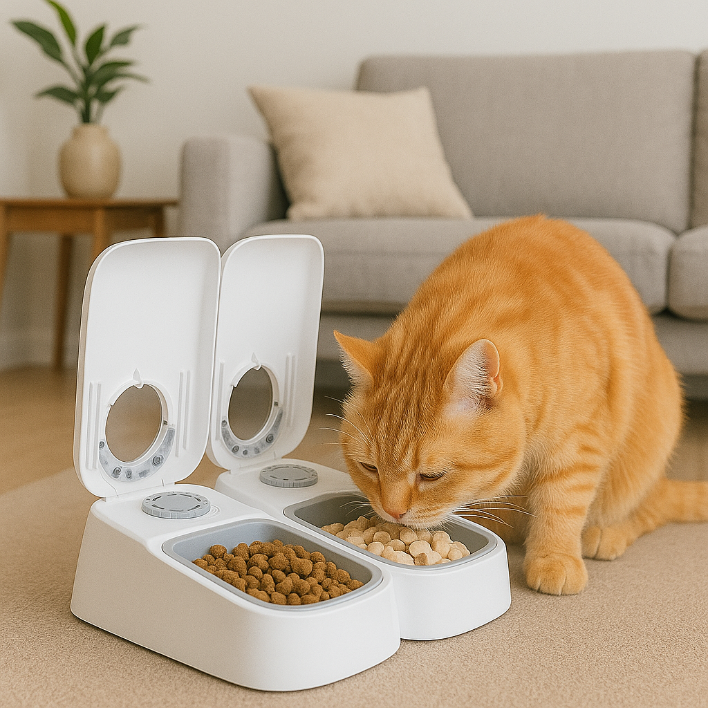 Brian | Futterautomat mit Timer für Katzen und Hunde Portionsgenaue Fütterung