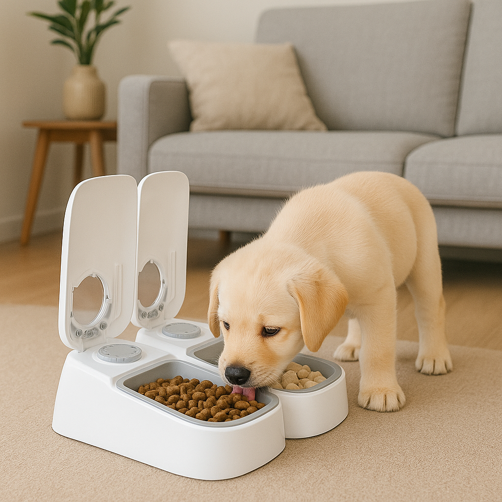 Brian | Futterautomat mit Timer für Katzen und Hunde Portionsgenaue Fütterung