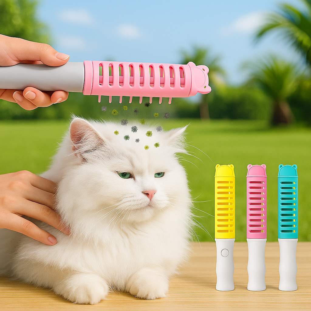 Lyka | Elektrische Fellbürste für Hunde & Katzen mit Wärmefunktion zur Fellpflege