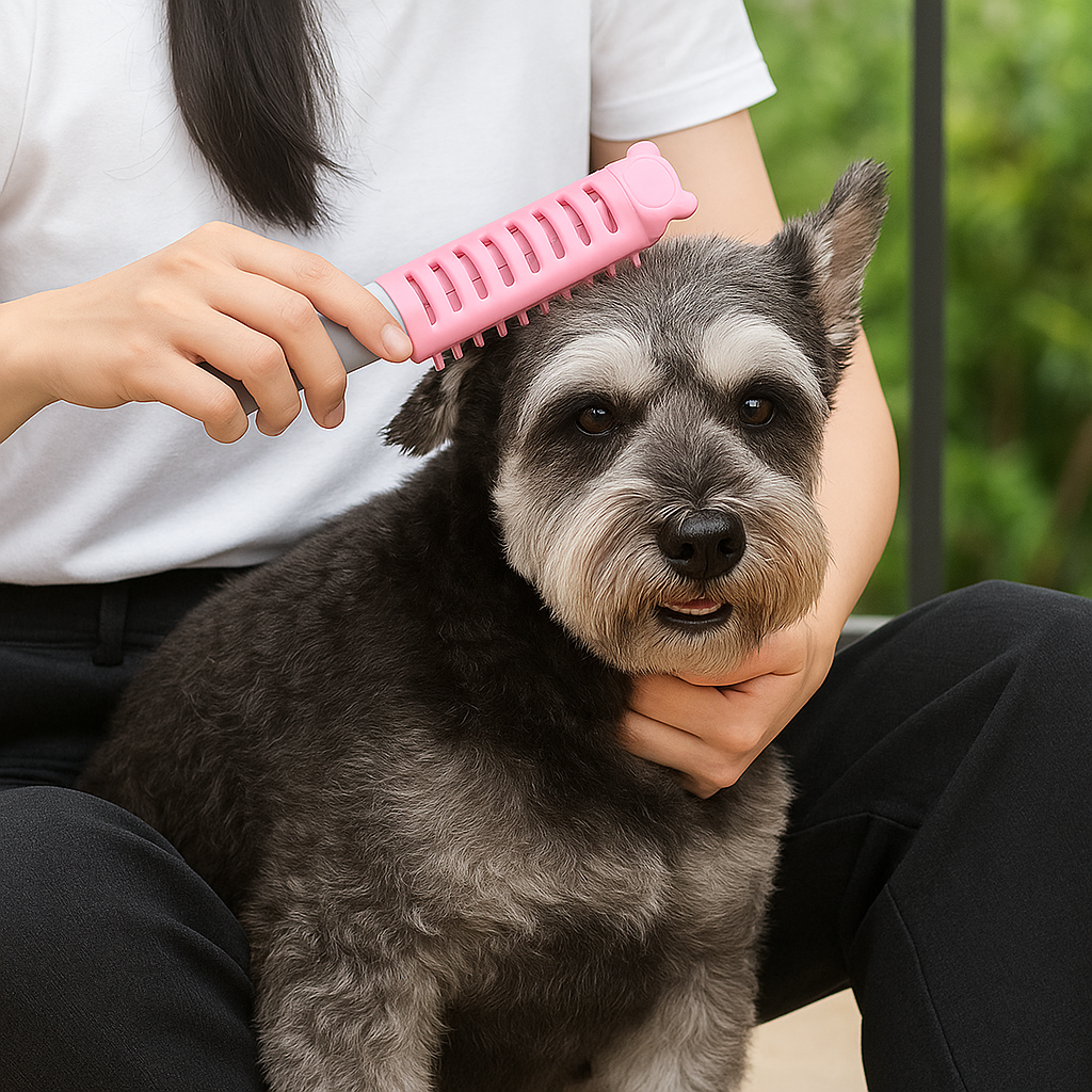 Lyka | Elektrische Fellbürste für Hunde & Katzen mit Wärmefunktion zur Fellpflege