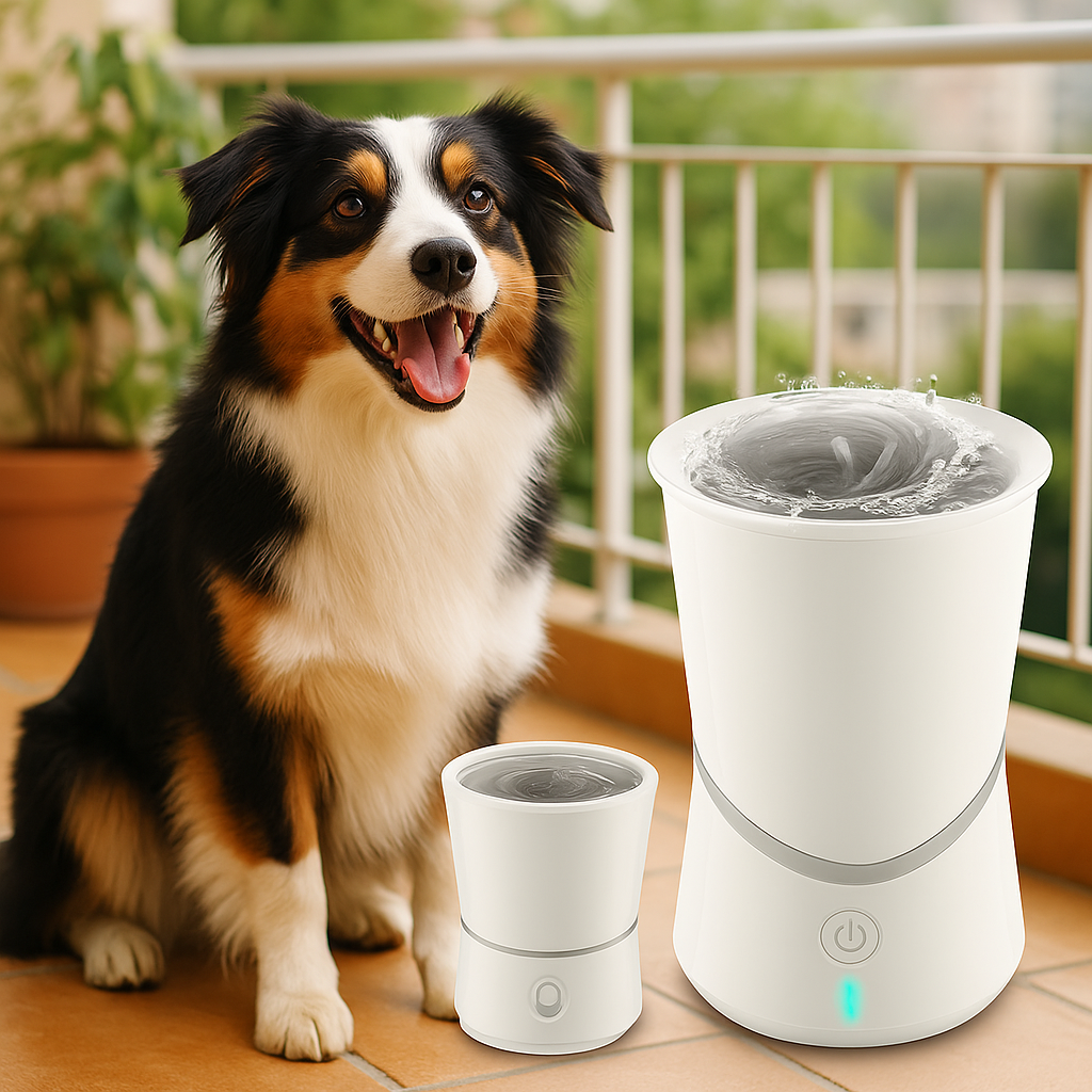 Toto | Elektrischer Hundepfotenreiniger mit 360° Bürstensystem zur sanften Reinigung