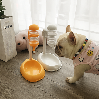 Gary | Automatischer Futter und Wasserspender für Hunde und Katzen mit Doppeltank