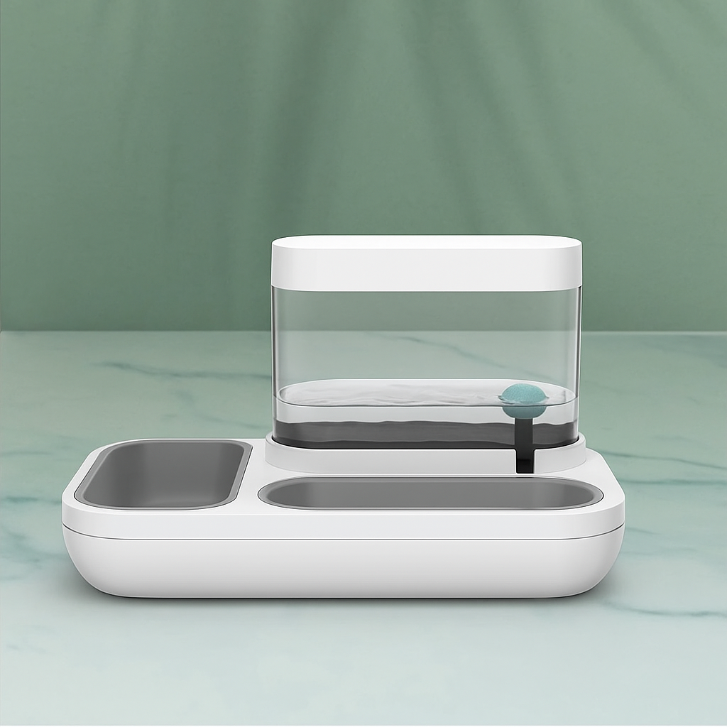 Olmir | Automatischer Futter und Wasserspender für Haustiere