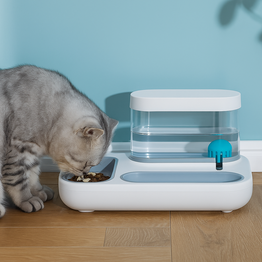 Olmir | Automatischer Futter und Wasserspender für Haustiere