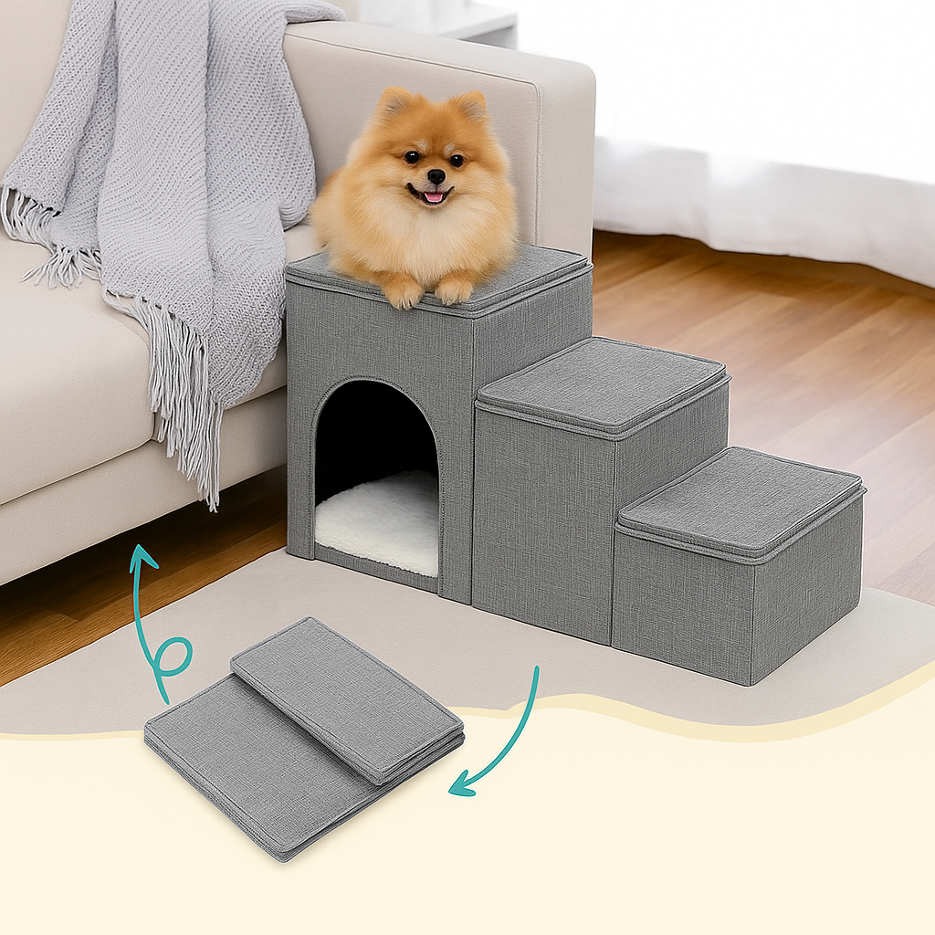 Tonni | Haustier Treppe und Rampe klappbar für Sofa Bett und Couch