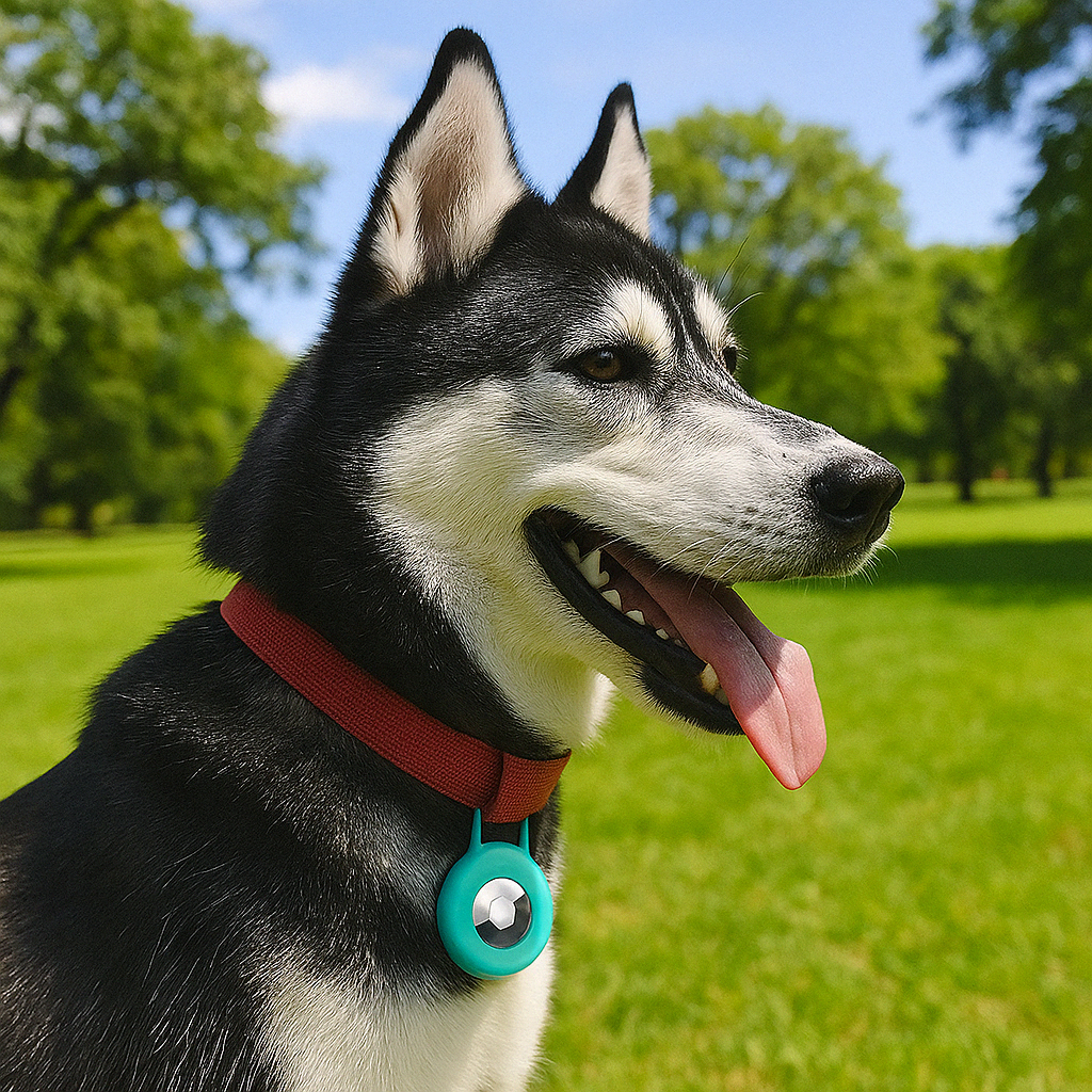 Amie | Silikon AirTag Halter für Hundehalsband