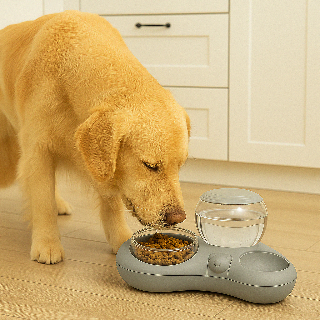 Zazu | Futter- und Wassernapf mit automatischer Wasserzufuhr für Haustiere