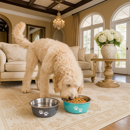 Hundenäpfe aus Edelstahl mit rutschfestem Boden | Dinezzo