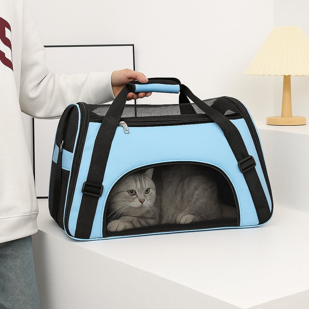 Brock | Faltbare Transporttasche für Haustiere Reise Tasche für Hunde Und Katzen