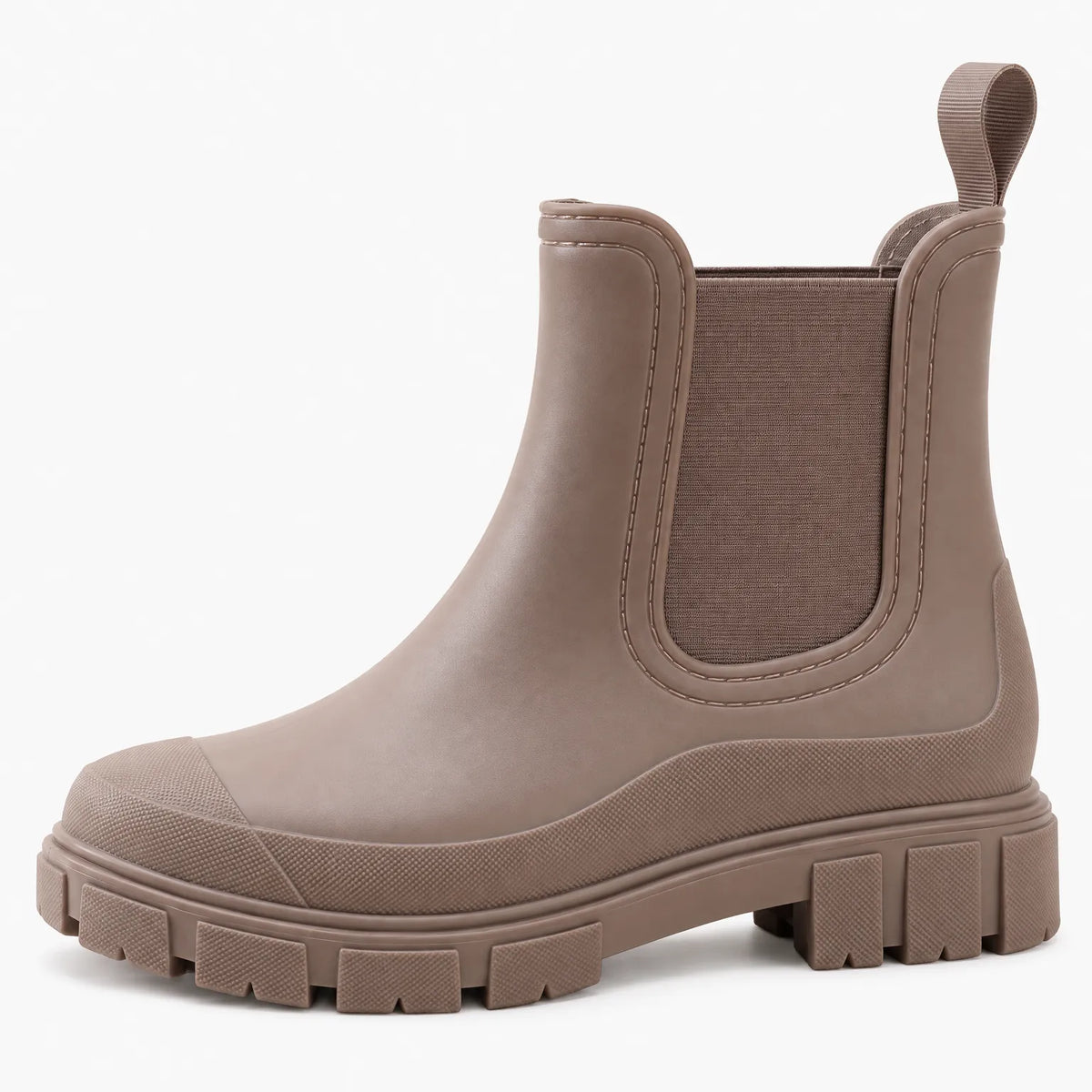 Chelsea-Regenstiefel Mit Grober Profilsohle