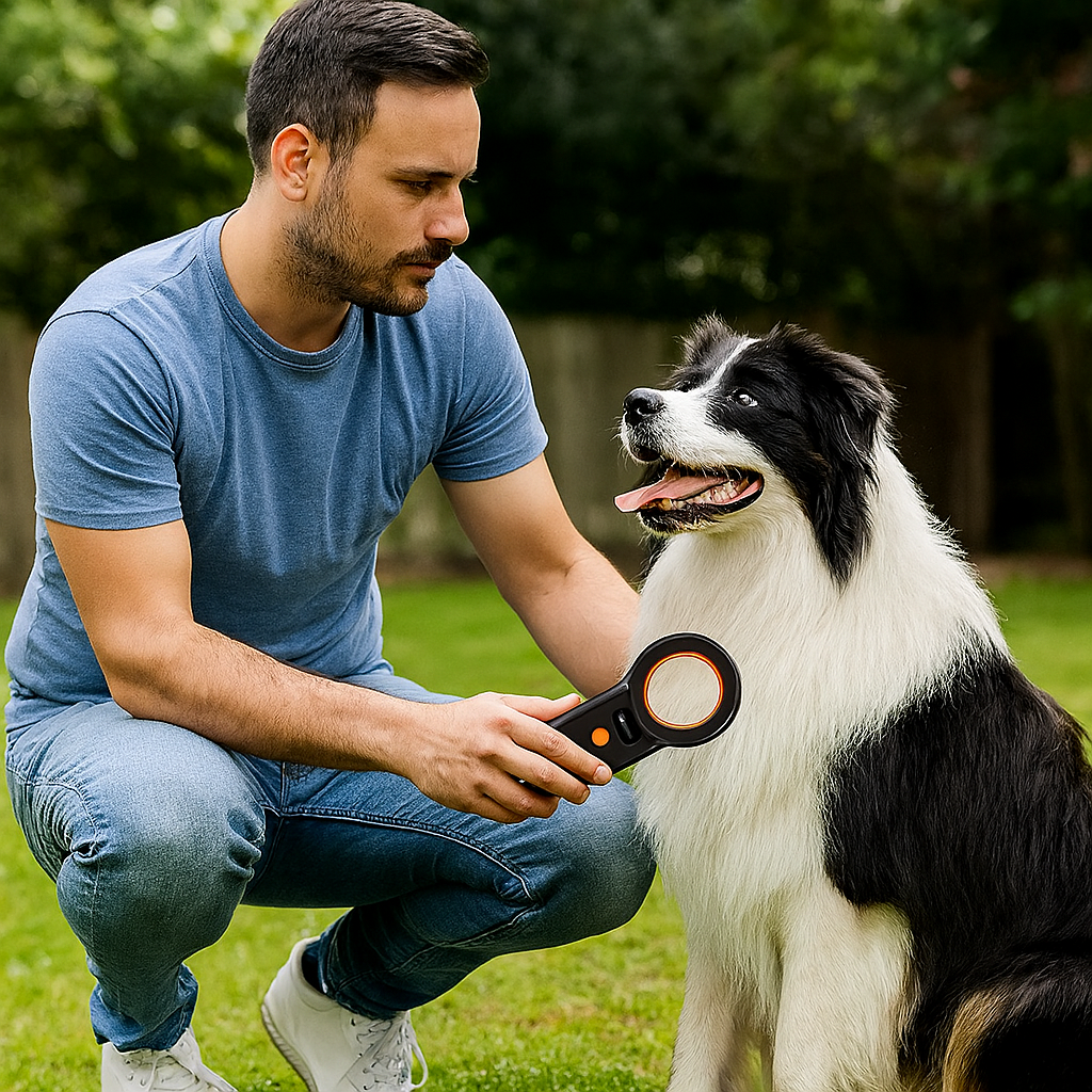 Chiplesegerät für Tiere mit OLED – ISO 11784/85, FDX-B | Chipnox