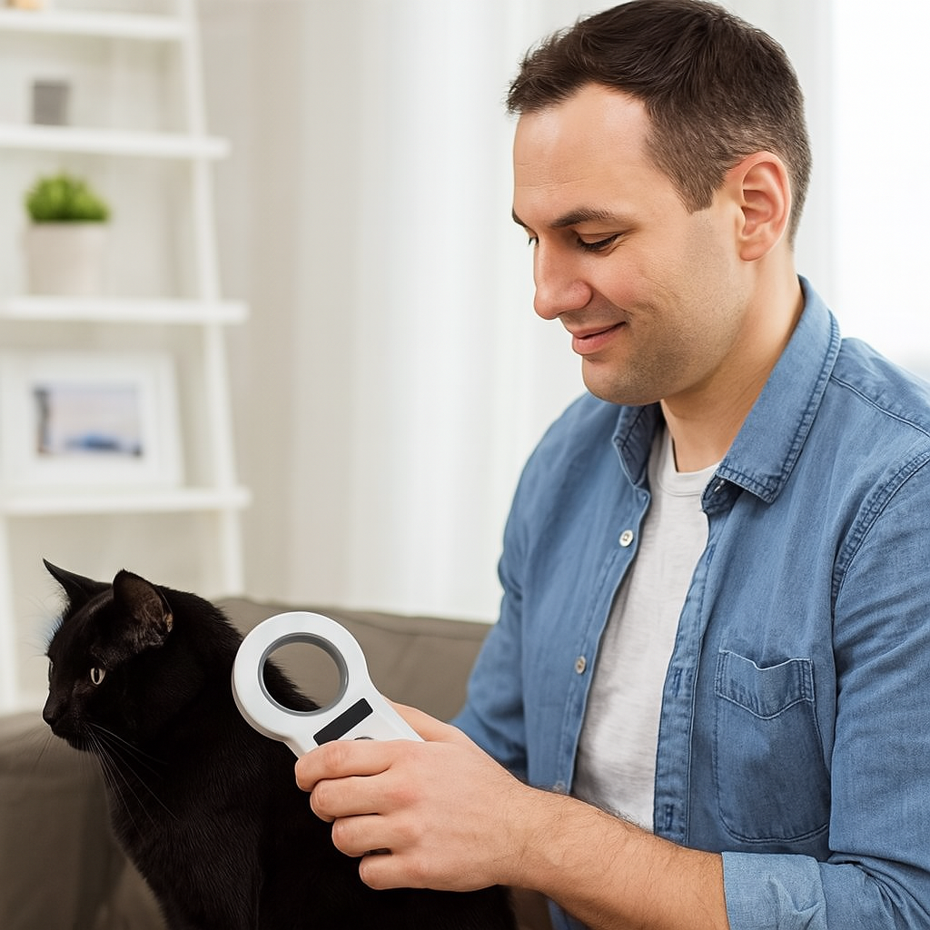 Chiplesegerät für Tiere mit OLED – ISO 11784/85, FDX-B | Chipnox