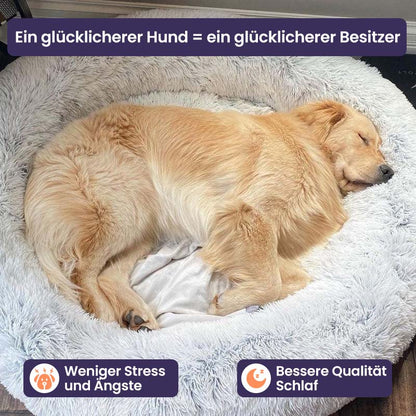 Mathias Unterstützendes Hundebett mit Plüschbezug
