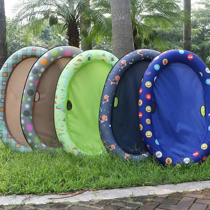 Colino | Aufblasbare Hundebadewanne mit Blumenmuster für drinnen und draußen