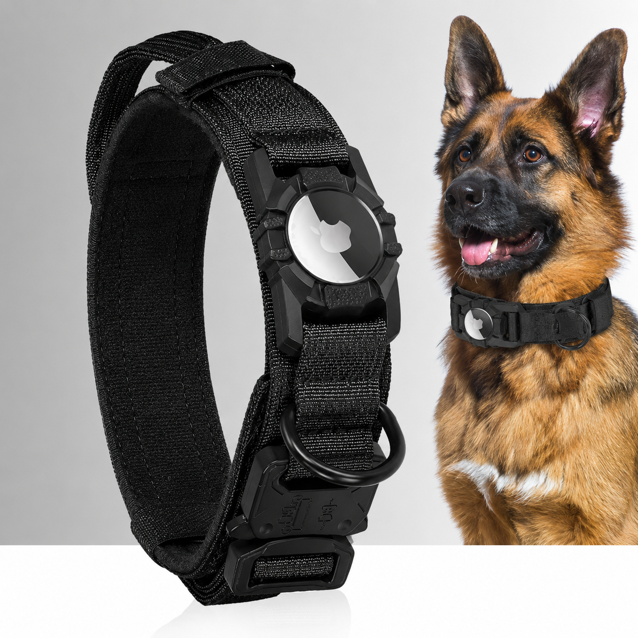 Conrad | Taktisches Hundehalsband mit Airtag-Halterung