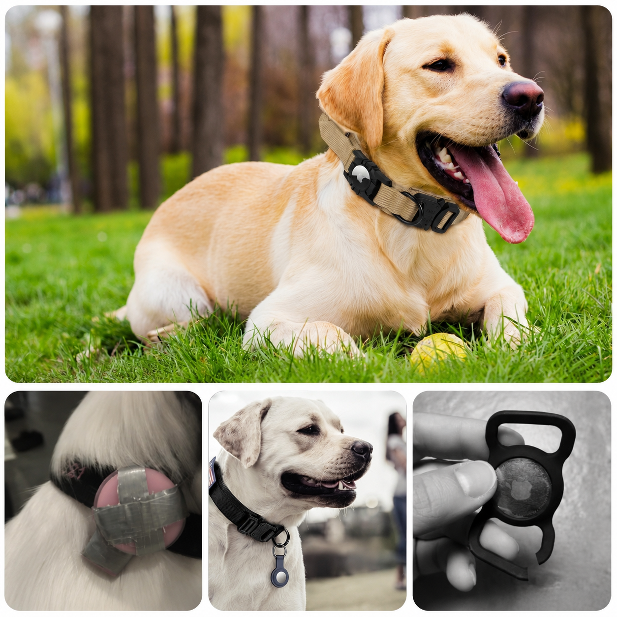 Conrad | Taktisches Hundehalsband mit Airtag-Halterung