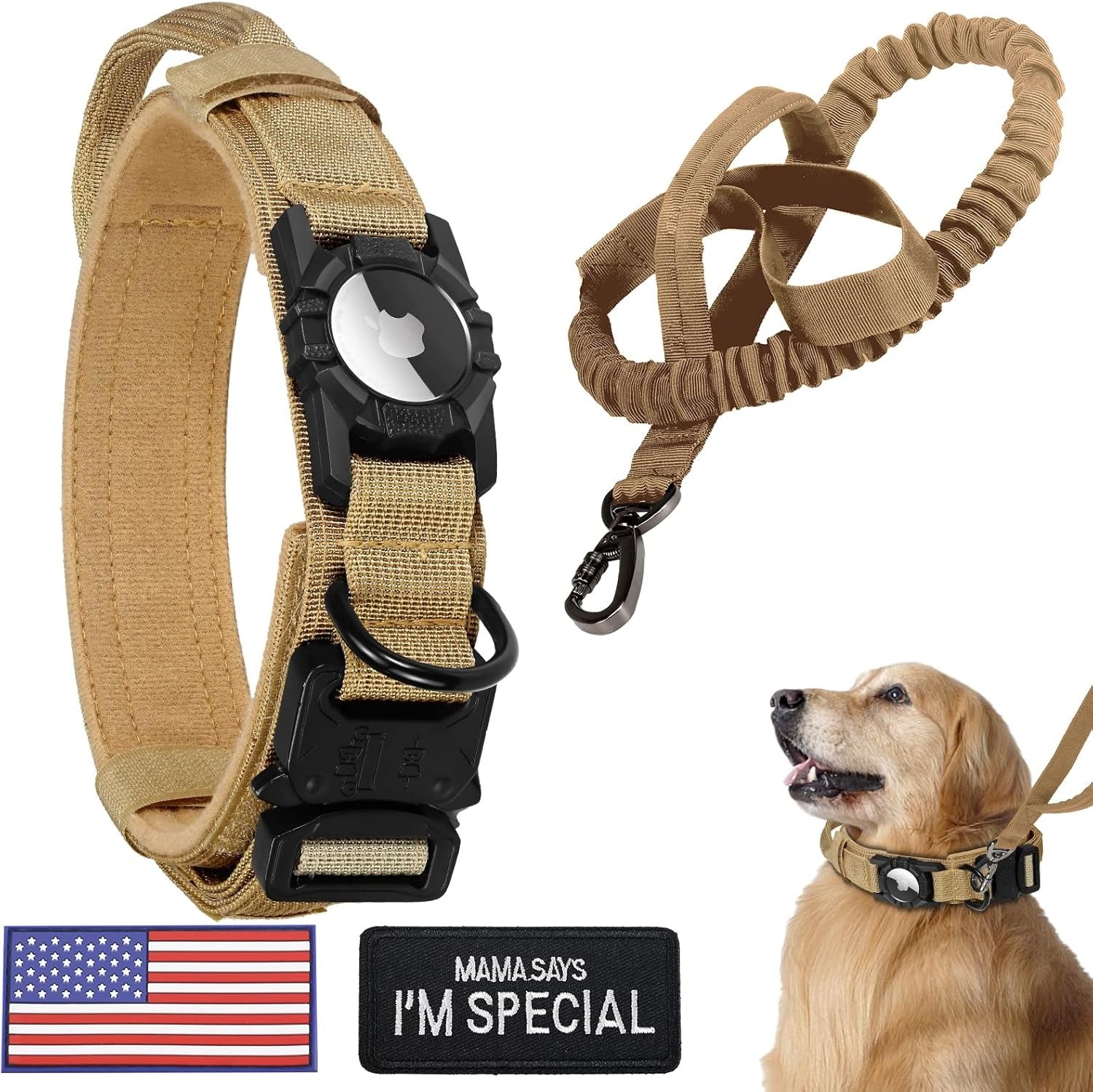 Conrad | Taktisches Hundehalsband mit Airtag-Halterung