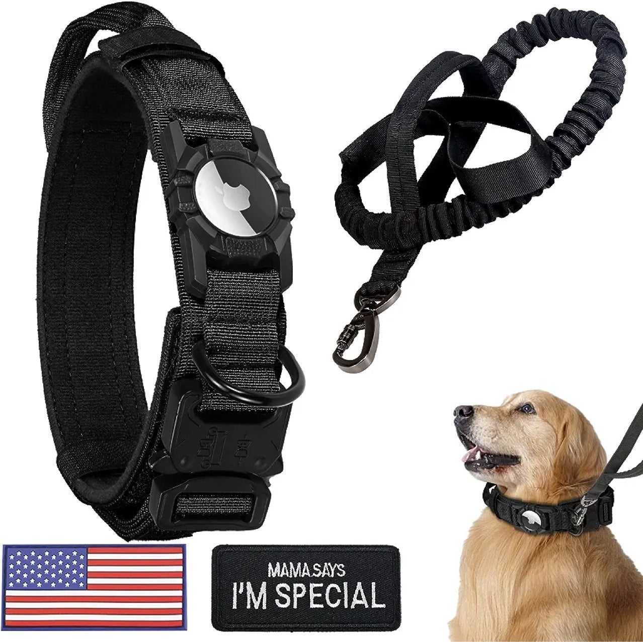 Conrad | Taktisches Hundehalsband mit Airtag-Halterung