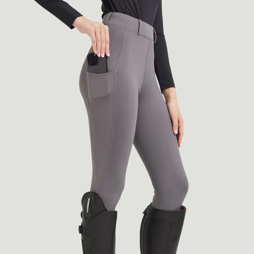 Damen Reithose mit Vollsilikonbesatz und hohem Bund | Ravelo