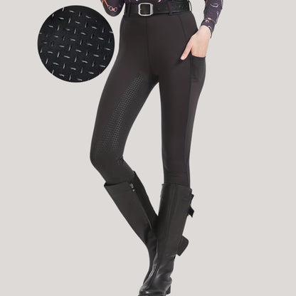 Damen Reithose mit Vollsilikonbesatz und hohem Bund | Ravelo