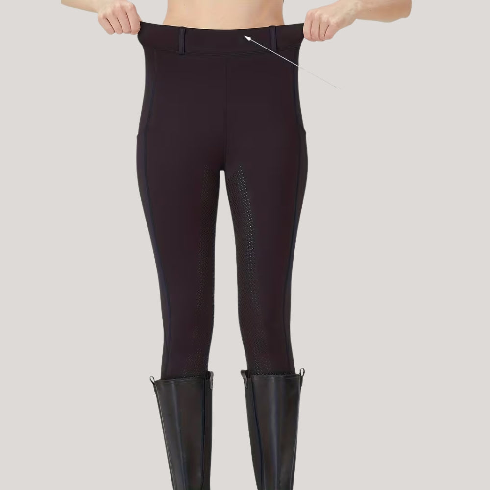 Damen Reithose mit Vollsilikonbesatz und hohem Bund | Ravelo